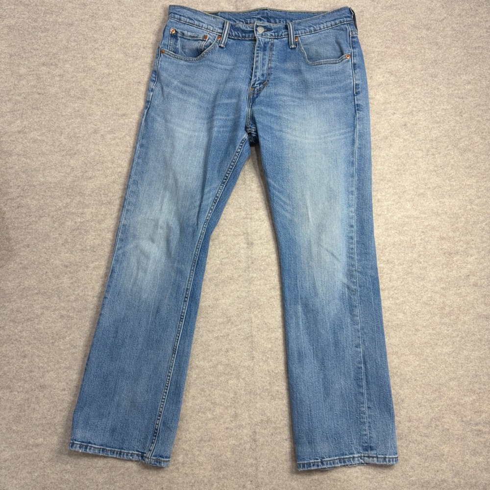 Levis 527 Slim Bootcut Jeans Mens 33x30 Blue Denim Low Rise 05527-0537